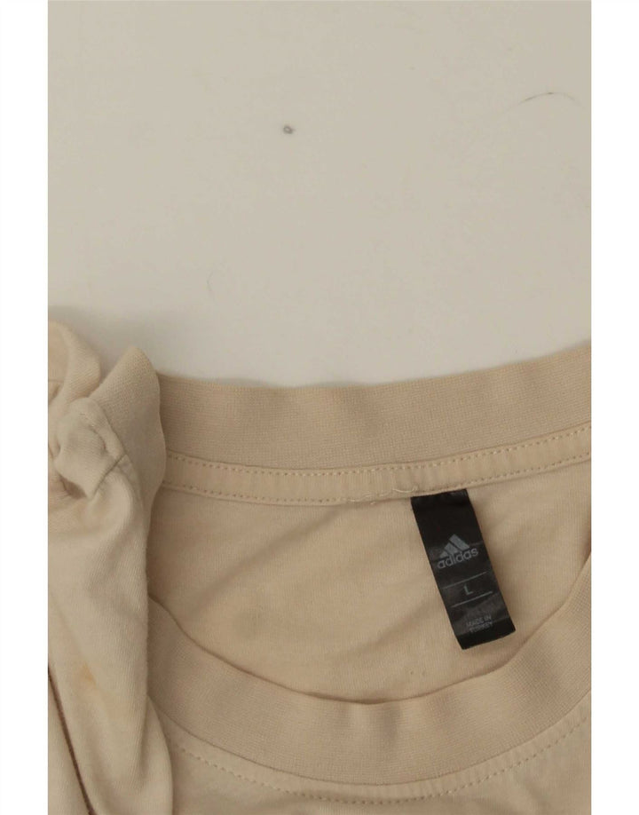 Ανδρικό γραφικό T-Shirt Adidas Top Large Beige