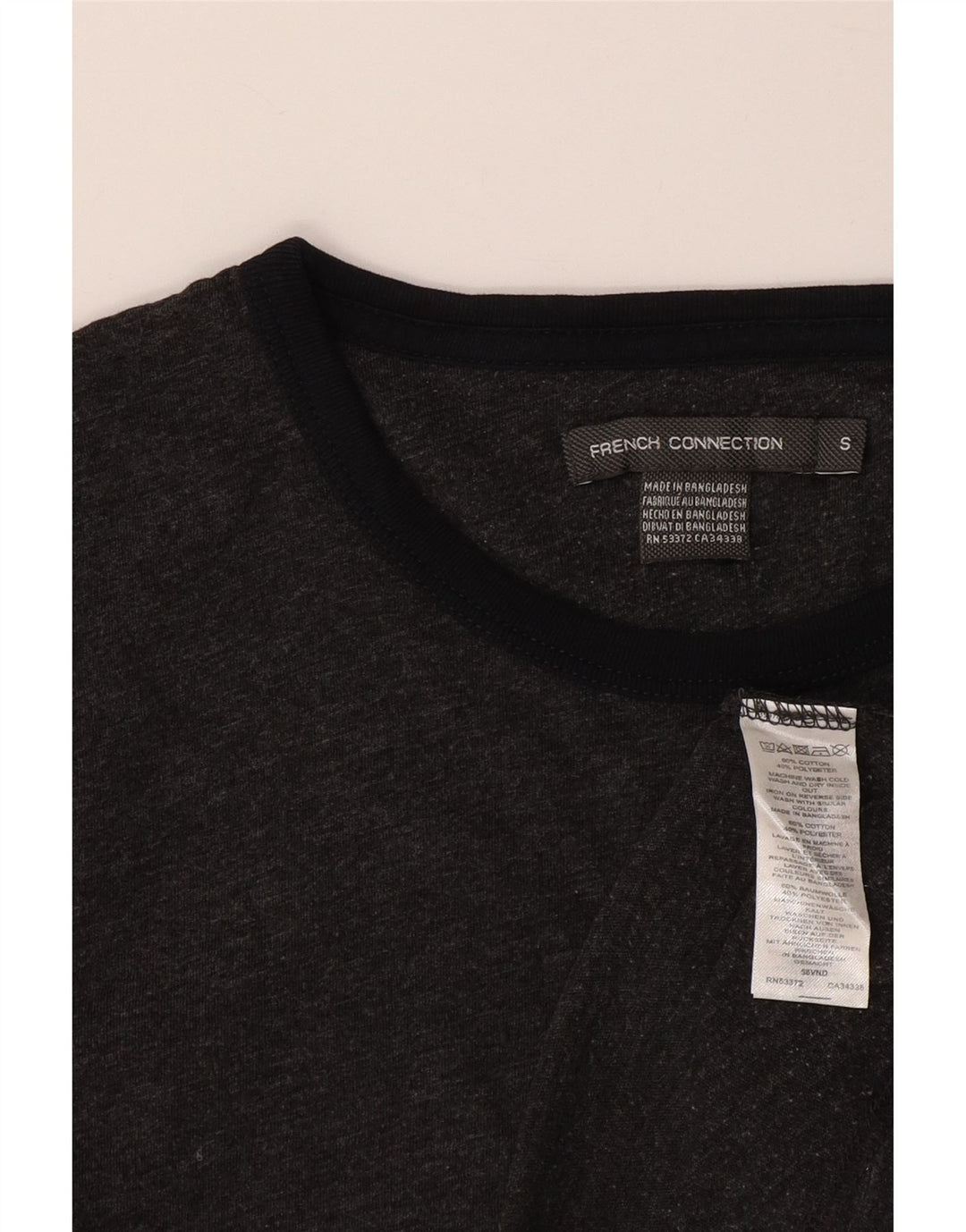Ανδρικό T-Shirt French Connection Top Μικρό Γκρι βαμβακερό