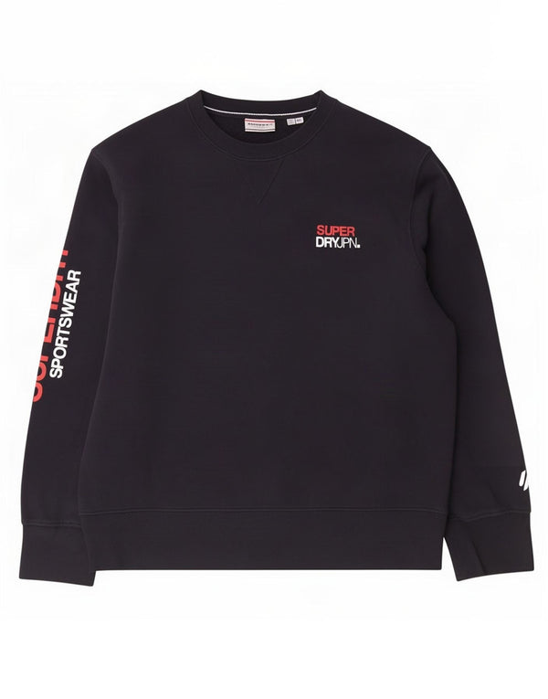 Ανδρικό γραφικό φούτερ Superdry Jumper 2XL Μαύρο βαμβακερό