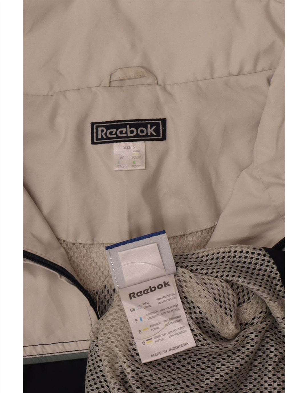 Ανδρικό πουλόβερ Rain Jacket REEBOK UK 36 Small Navy Blue Colorblock