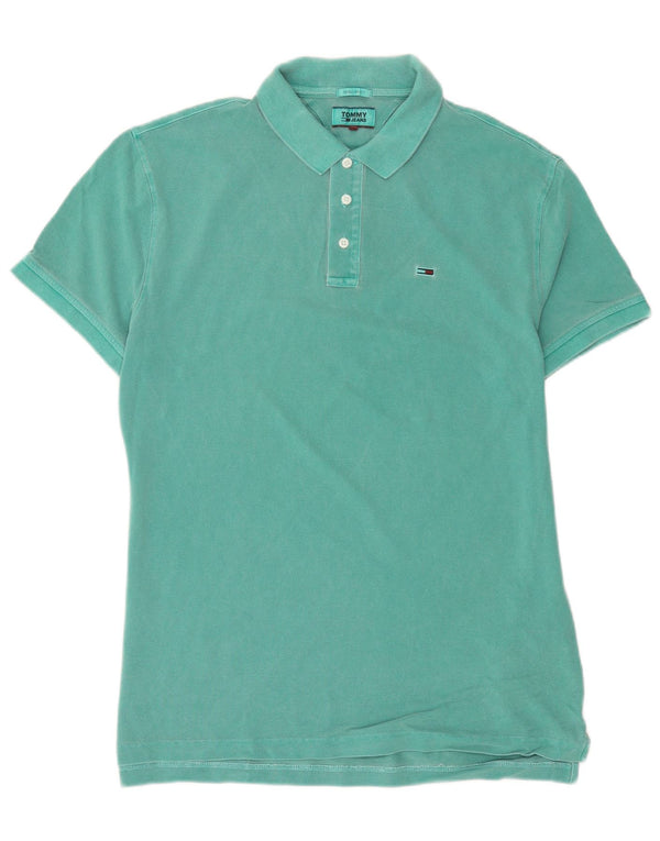 Tommy Hilfiger Ανδρικό πουκάμισο Polo με κανονική εφαρμογή, μεγάλο πράσινο βαμβακερό