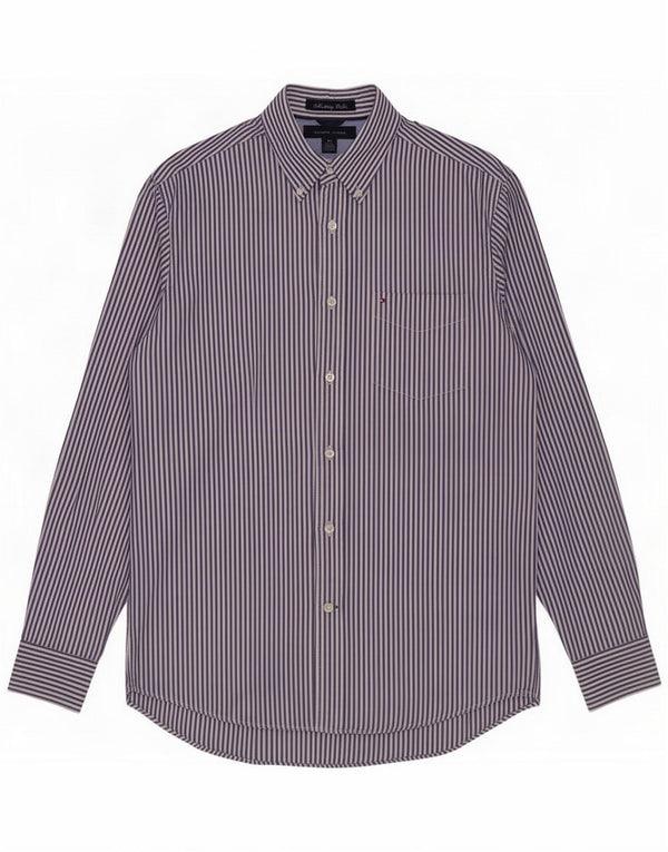 Ανδρικό πουκάμισο Tommy Hilfiger Medium Navy Blue Pinstripe Cotton