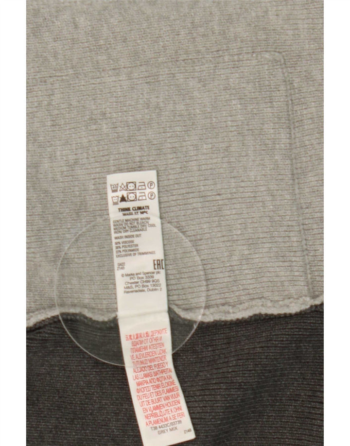 Marks & Spencer Γυναικείο πουλόβερ Longline Cardigan UK 12 Medium Grey