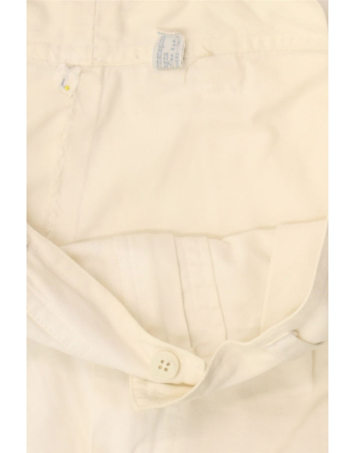 VINTAGE Womens Cargo Shorts Large W30  Off White Cotton Vintage Vintage and Second-Hand Vintage from Messina Hembry 