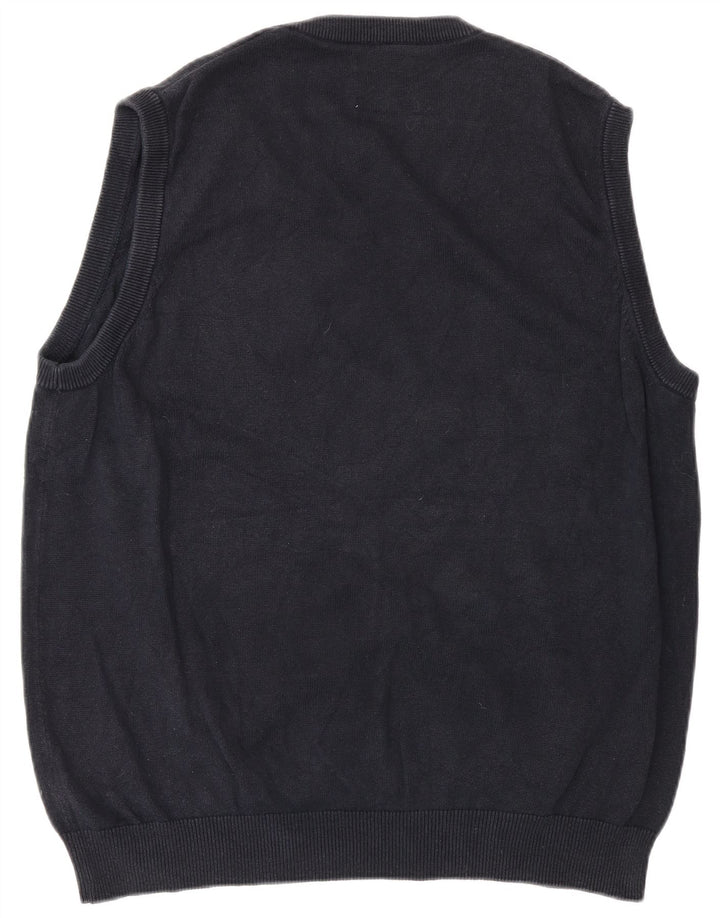 Marks & Spencer Ανδρικό γιλέκο Tank Top Large Navy Blue Cotton