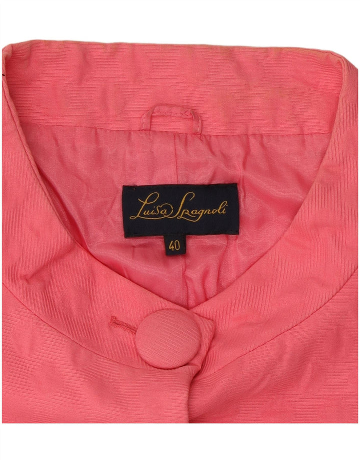 LUISA SPAGNOLI Γυναικείο μπουφάν 3/4 με 5 κουμπιά μπλέιζερ IT 40 Small Pink