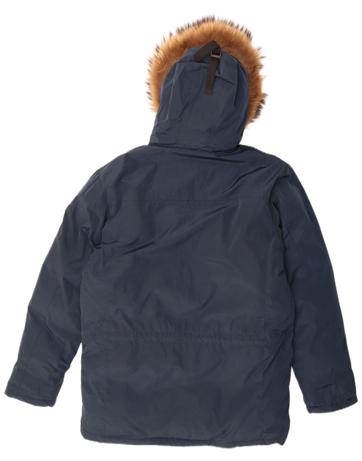 Brugi Ανδρικό μπουφάν Parka με κουκούλα IT 52 XL Navy Blue Polyester