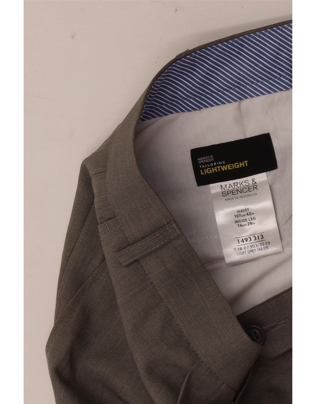 Marks & Spencer Ανδρικό παντελόνι με καρφωτό κοστούμι W42 L29 Γκρι