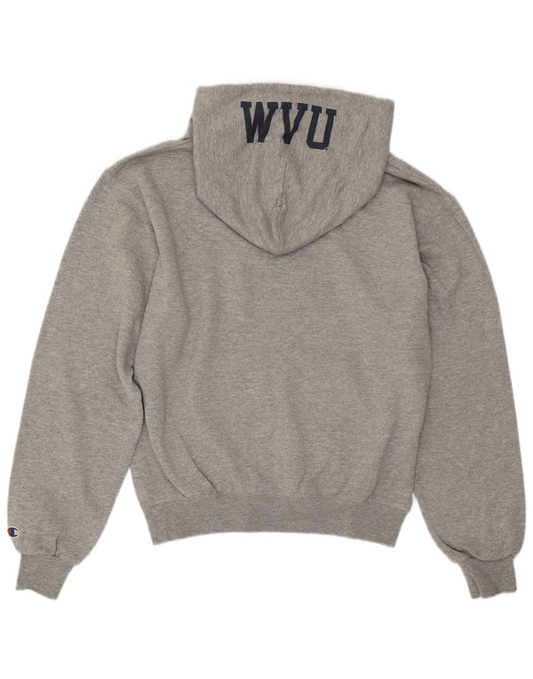 CHAMPION Womens West Virginia Oversized Hoodie Jumper UK 10 Small Grey