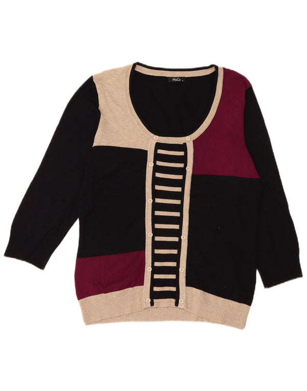 M&Co Γυναικείο πουλόβερ με λαιμόκαυστο UK 14 Medium Black Colourblock