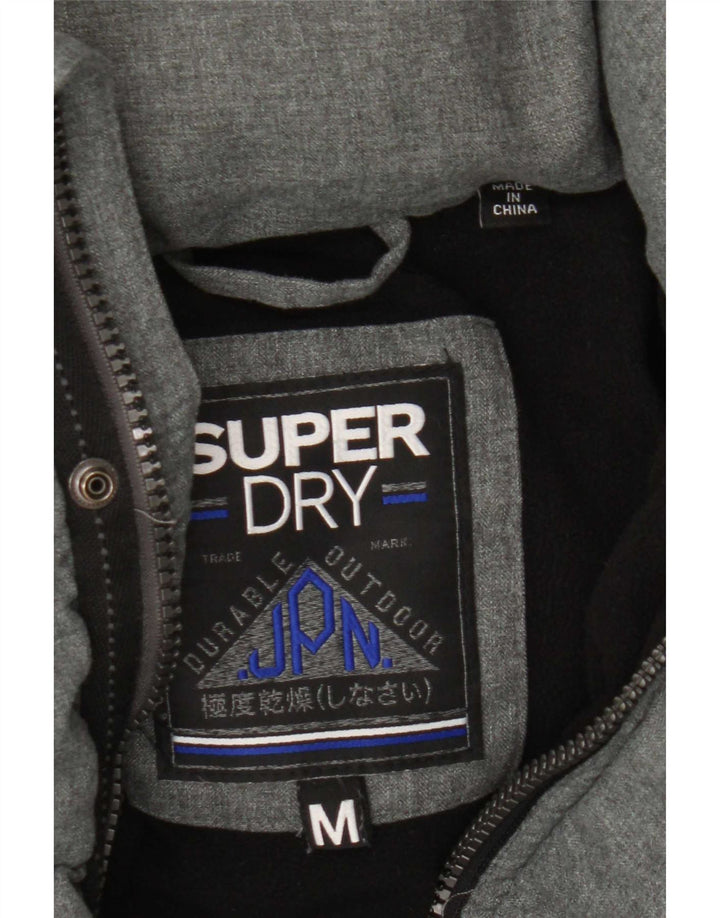 Superdry Ανδρικό μπουφάν με κουκούλα με επένδυση UIK 38 Medium Grey Polyester