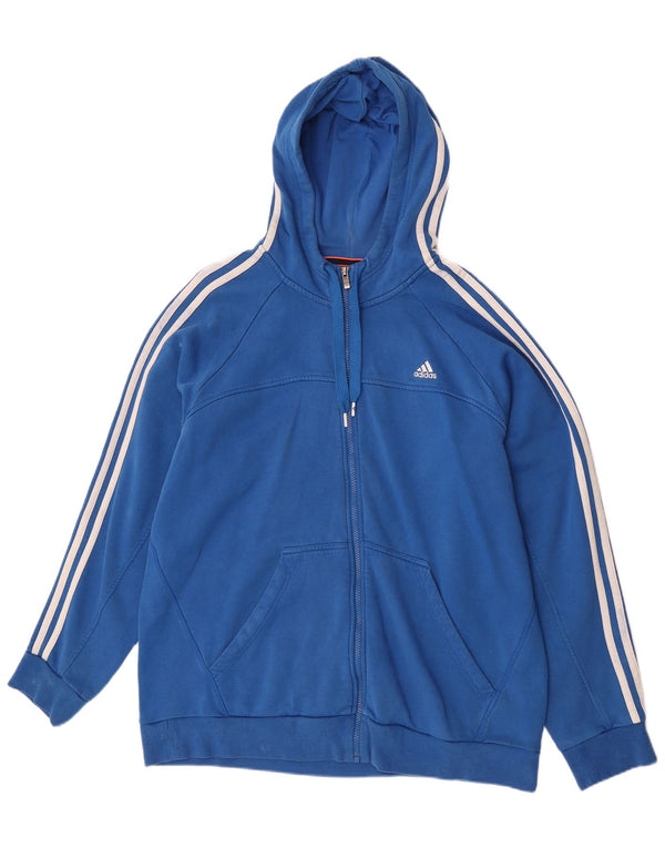 Ανδρικό πουλόβερ Adidas με φερμουάρ XL Μπλε βαμβακερό