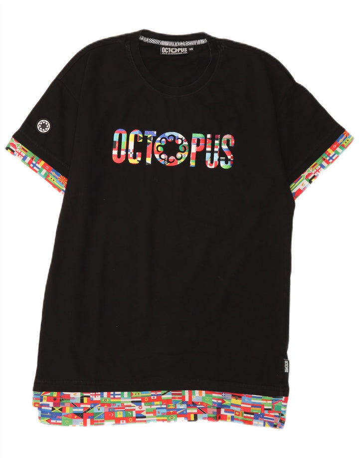 Ανδρικό γραφικό T-Shirt Octopus Top XS Black Geometric