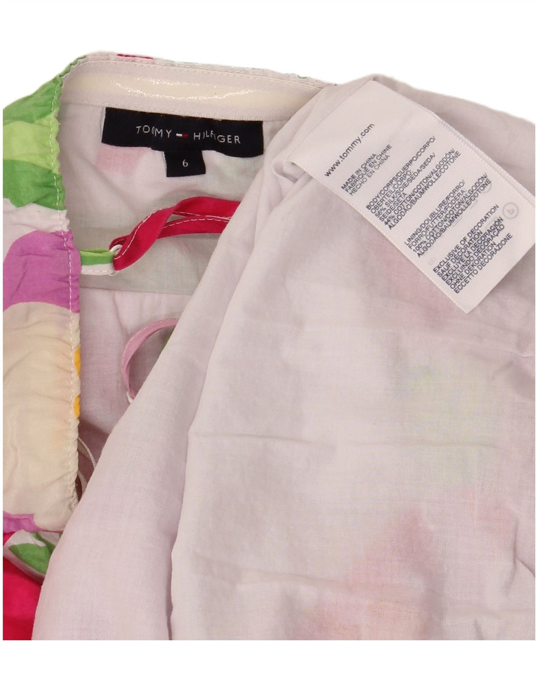 TOMMY HILFIGER Γυναικείο Sundress US 6 Medium Pink Floral Silk