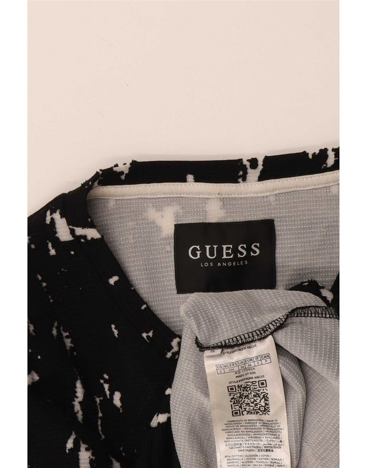 Ανδρικό φούτερ με αφηρημένο σχέδιο Guess Small μαύρο βαμβακερό