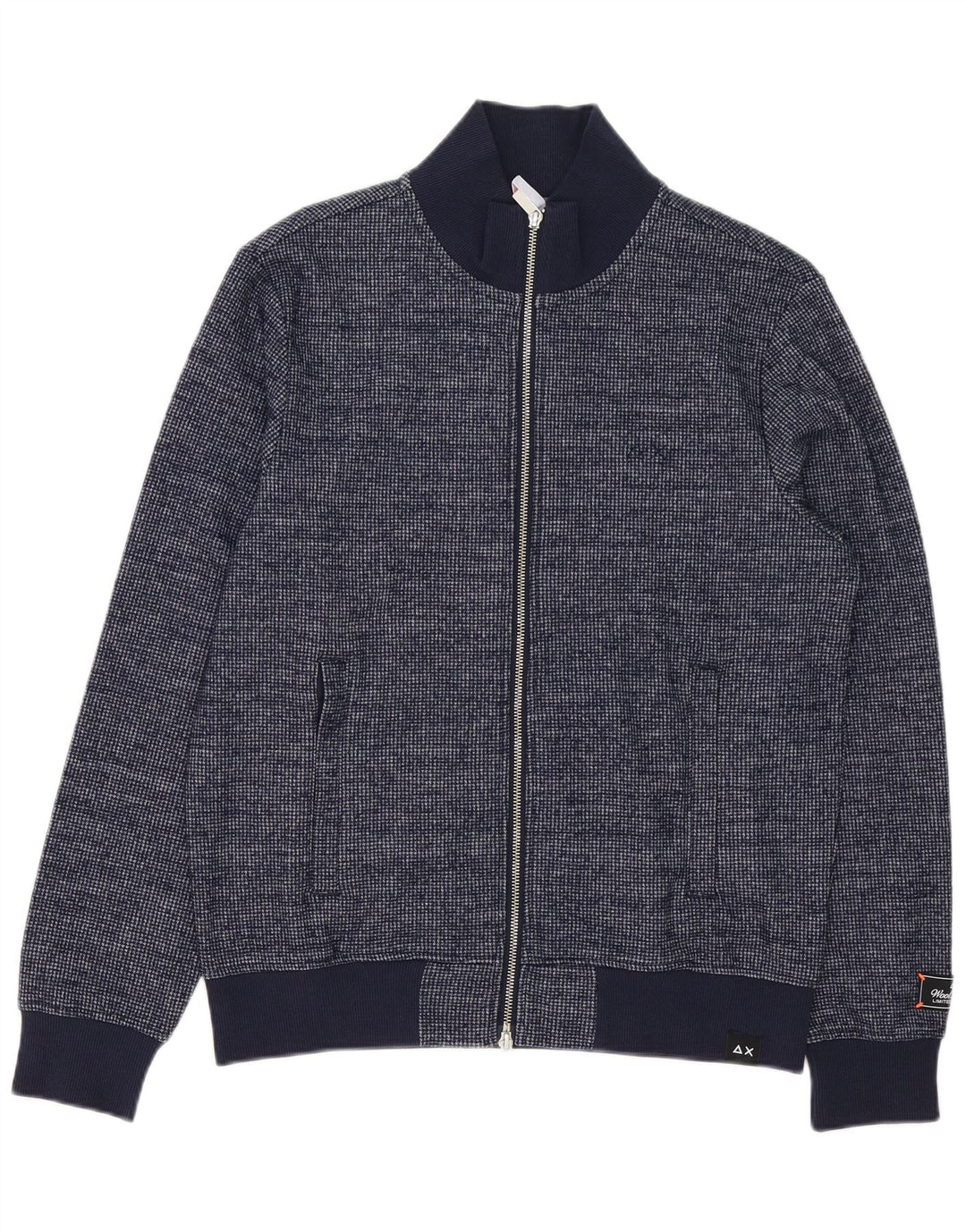 Ανδρικό πουλόβερ με ζακέτα Sun68 Medium Navy Blue Polyester