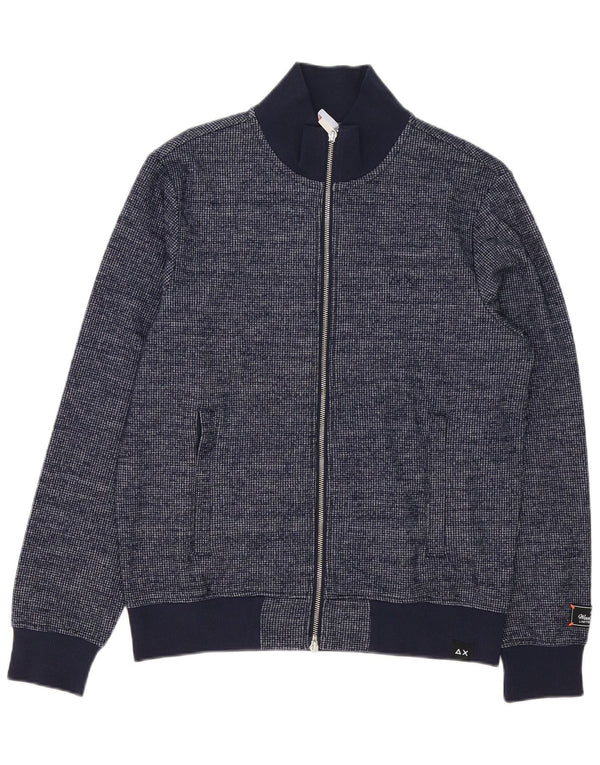 Ανδρικό πουλόβερ με ζακέτα Sun68 Medium Navy Blue Polyester