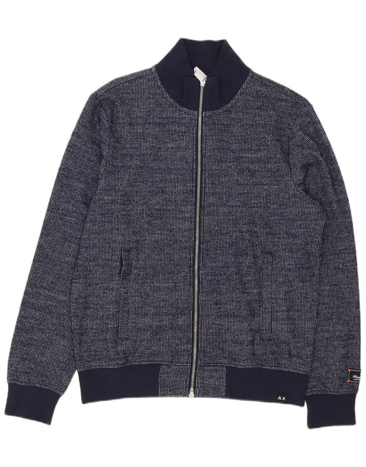 Ανδρικό πουλόβερ με ζακέτα Sun68 Medium Navy Blue Polyester