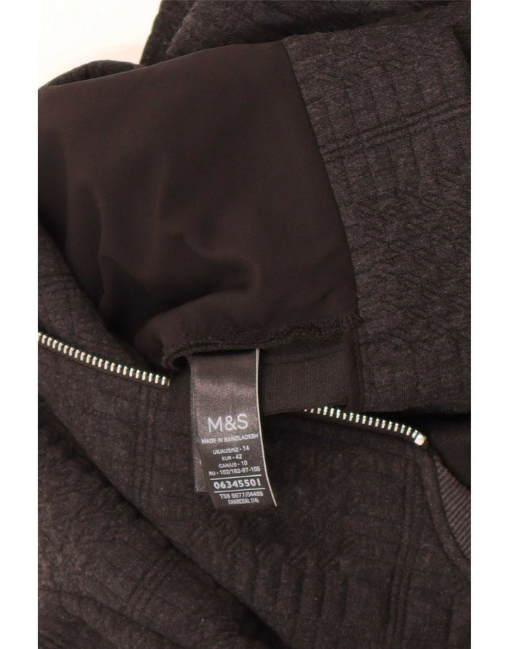 Marks & Spencer Γυναικείο Bomber Jacket UK 14 Large Grey Polyester