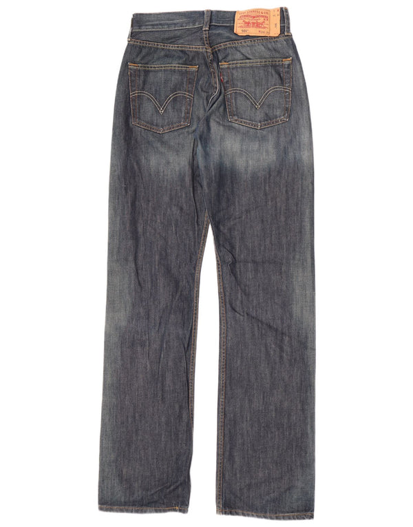 Γυναικείο τζιν Levi's 501 ψηλό ίσιο W28 L34 Μπλε βαμβακερό