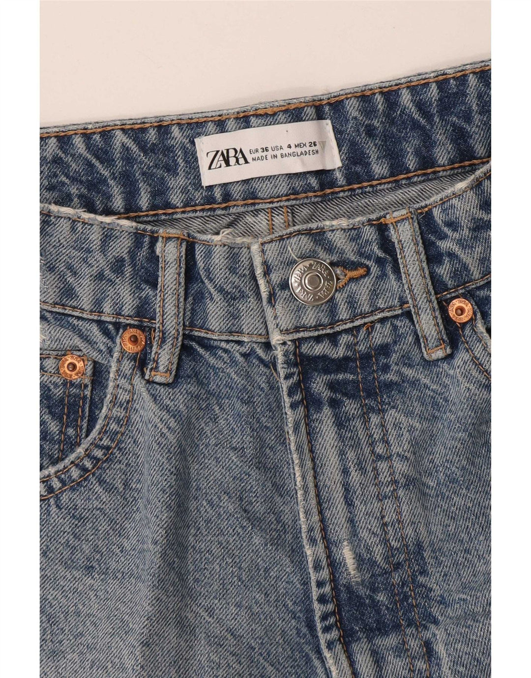 Zara Γυναικείο τζιν σορτς EU 36 XS W26 μπλε