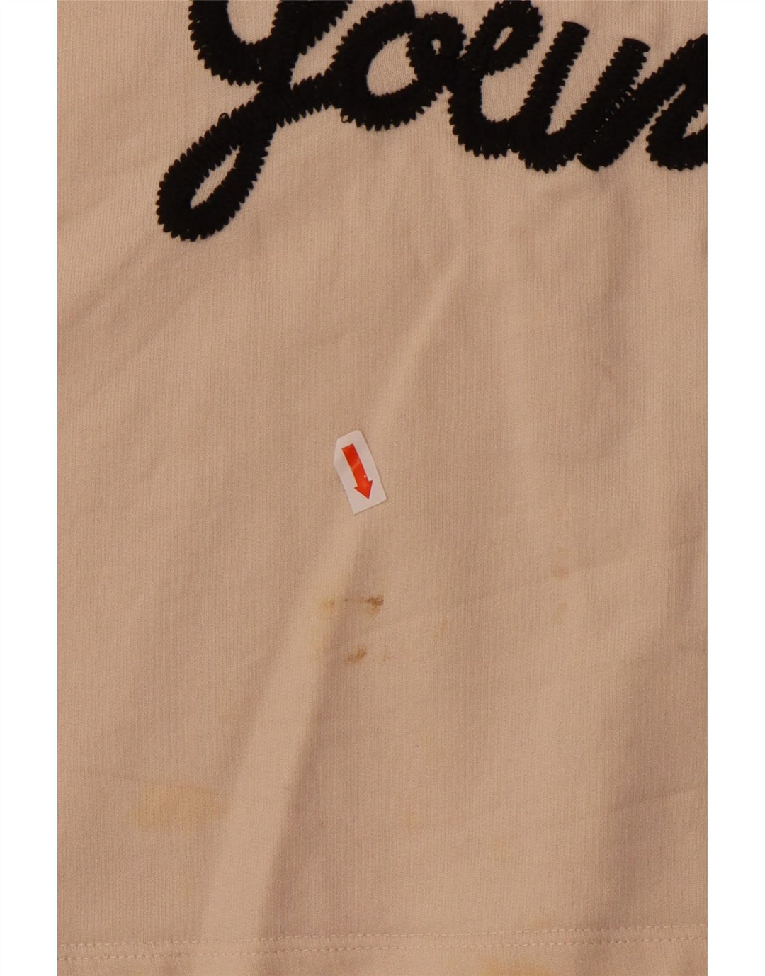 Γυναικείο γραφικό μπλουζάκι French Connection Top UK 14 μεσαίο μπεζ βαμβακερό