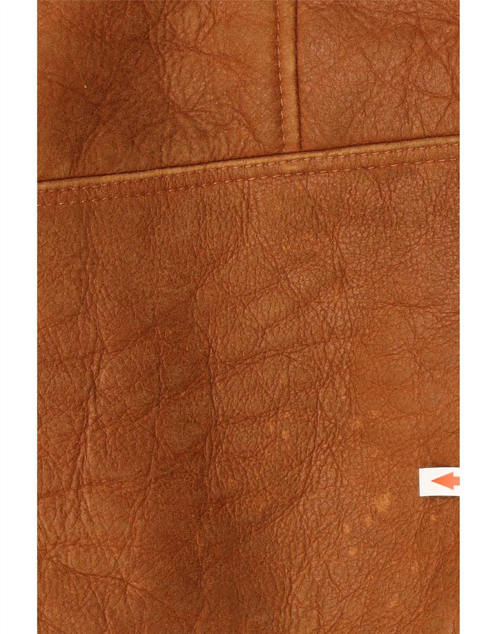Vintage Ανδρικό Shearling Jacket UK 42 XL Brown Shearling