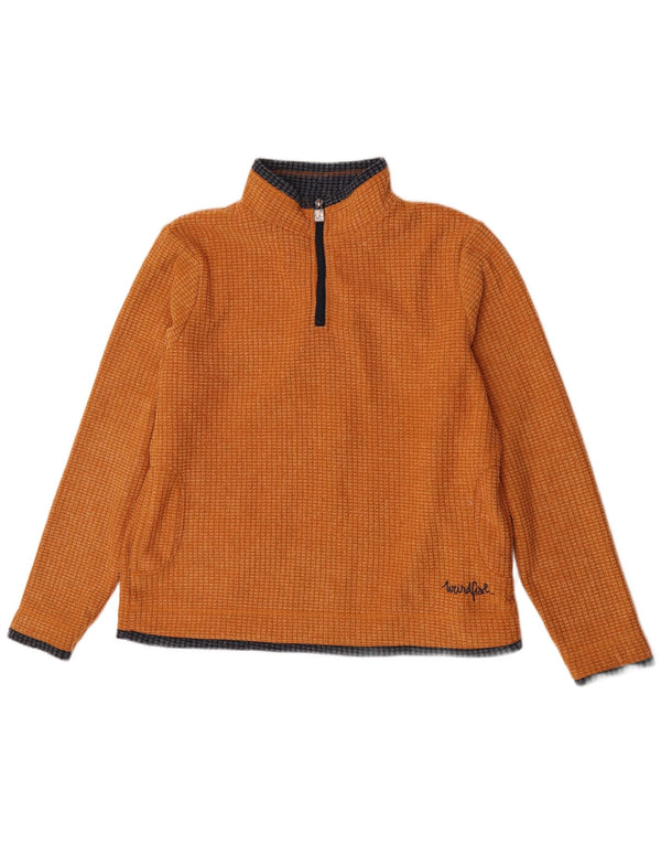 Weird Fish γυναικείο φερμουάρ Fleece Jumper UK 16 Large πορτοκαλί πολυεστέρας