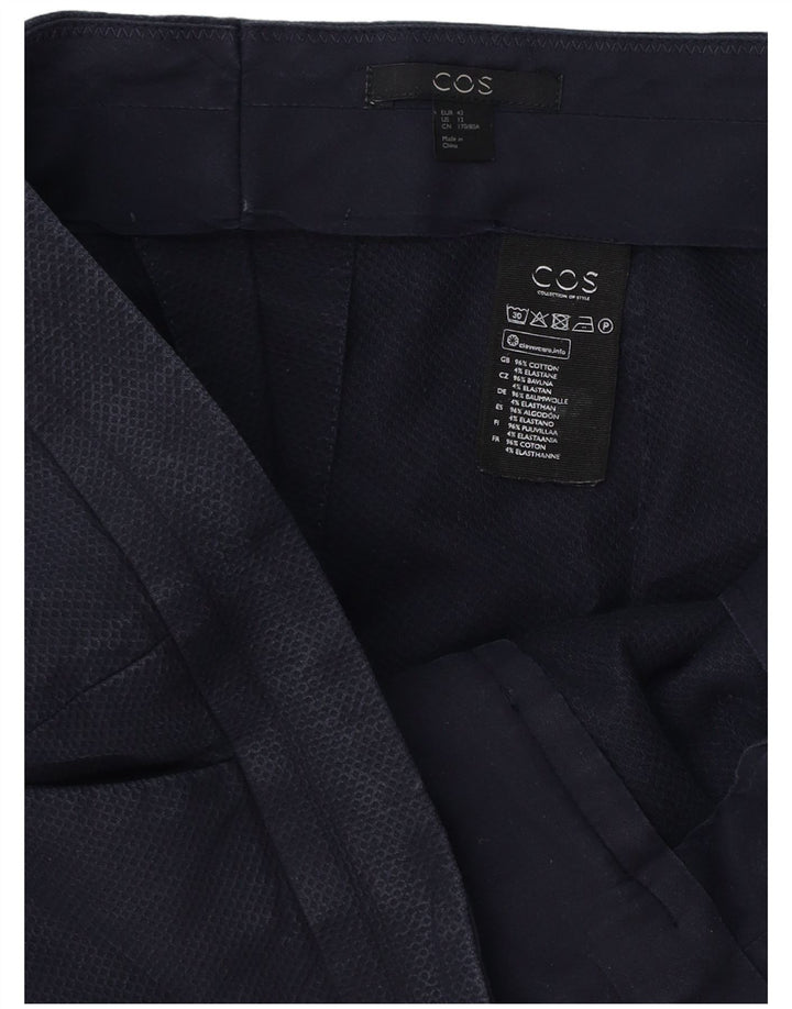 Γυναικείο κοστούμι COS Slim Fit Παντελόνι EU 42 Large W34 L27 Navy Blue Cotton