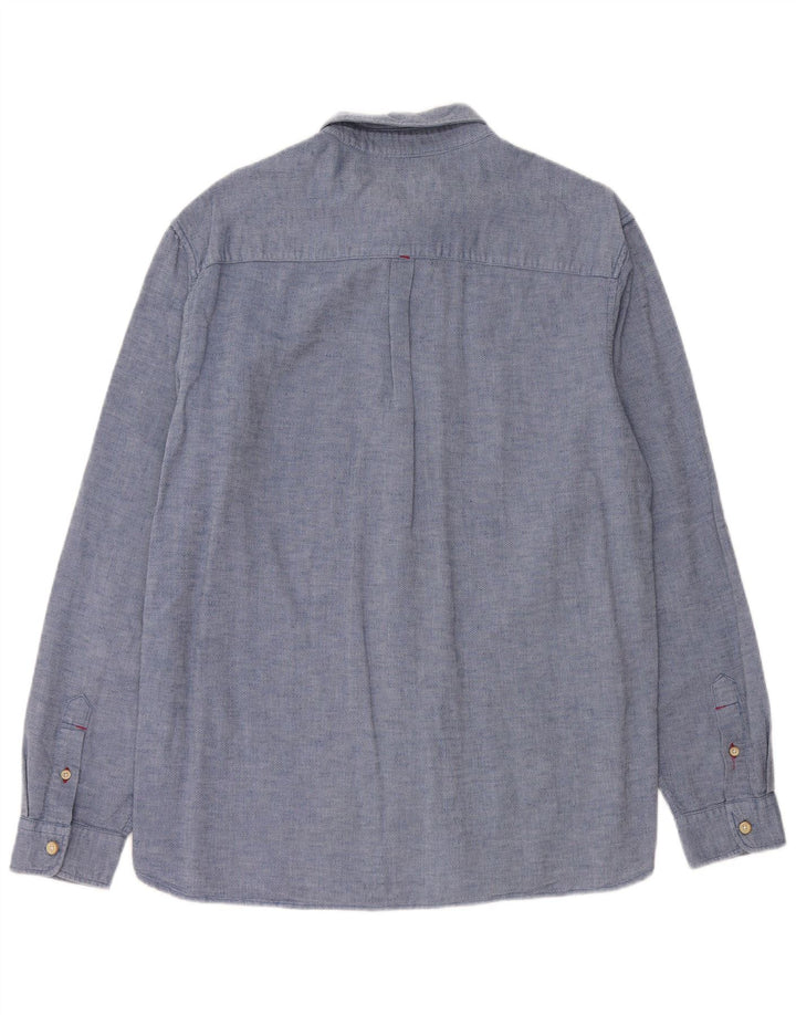 WHITE STUFF Ανδρικό πουκάμισο Classic Fit Μεσαίο μπλε βαμβακερό