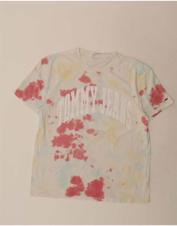 Tommy Hilfiger Ανδρικό γραφικό T-Shirt Top XL Πολύχρωμο Βαμβακερό Tie Dye