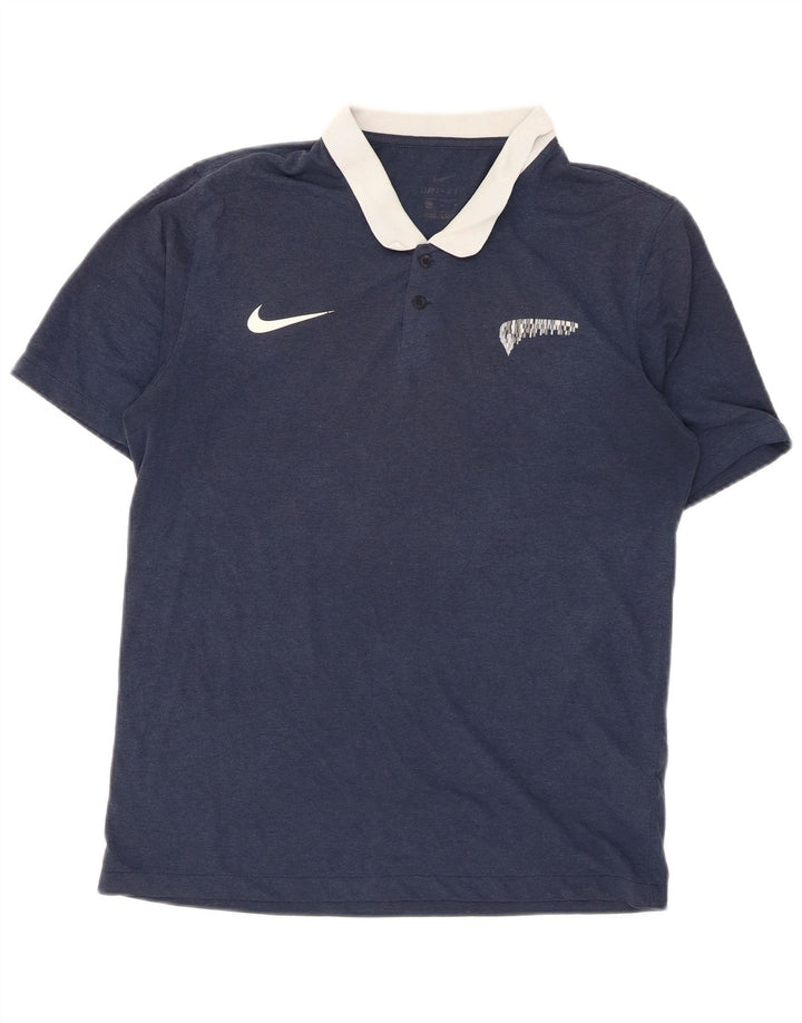 Ανδρικό μπλουζάκι ράγκμπι πόλο Nike Dri Fit με μεσαίο ναυτικό πολυεστέρα