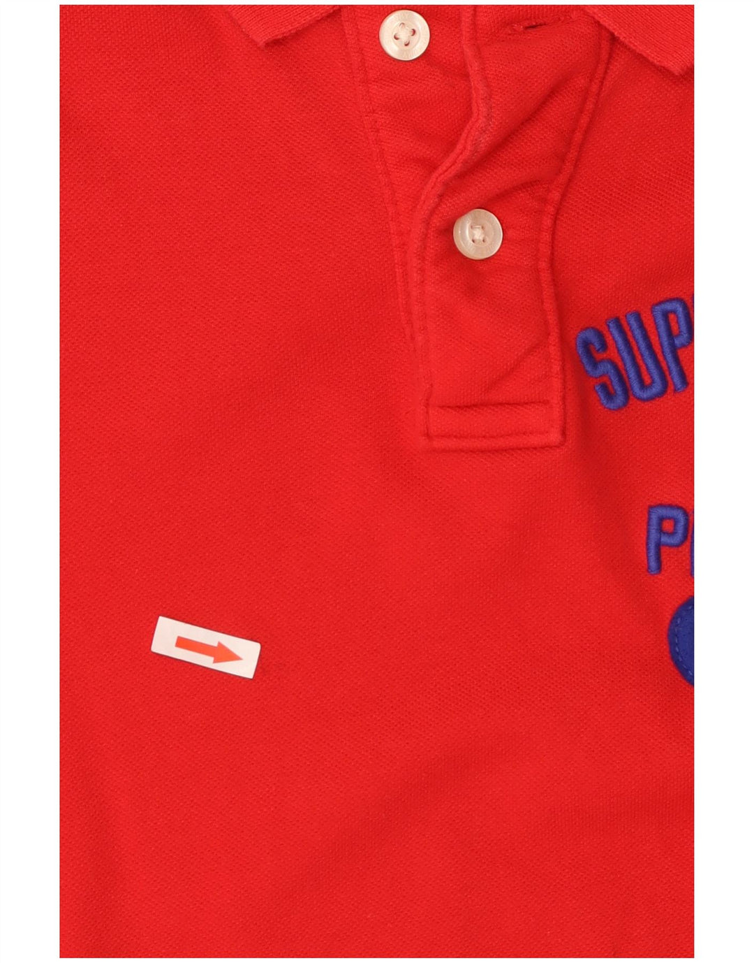 Ανδρικό γραφικό πόλο μπλουζάκι Superdry, μικρό κόκκινο βαμβακερό