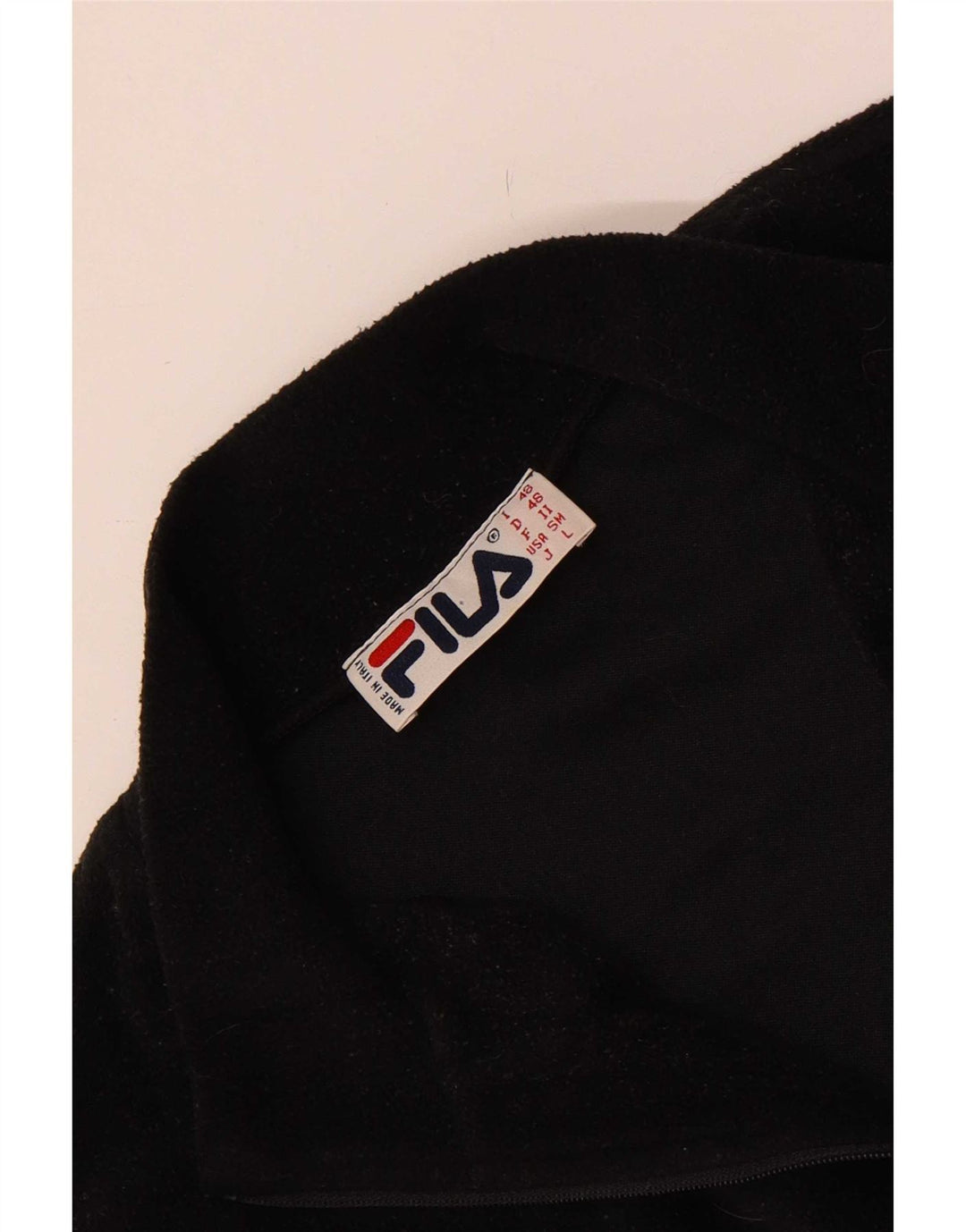 Fila Ανδρικό φερμουάρ Fleece Jumper Μικρό Μαύρο