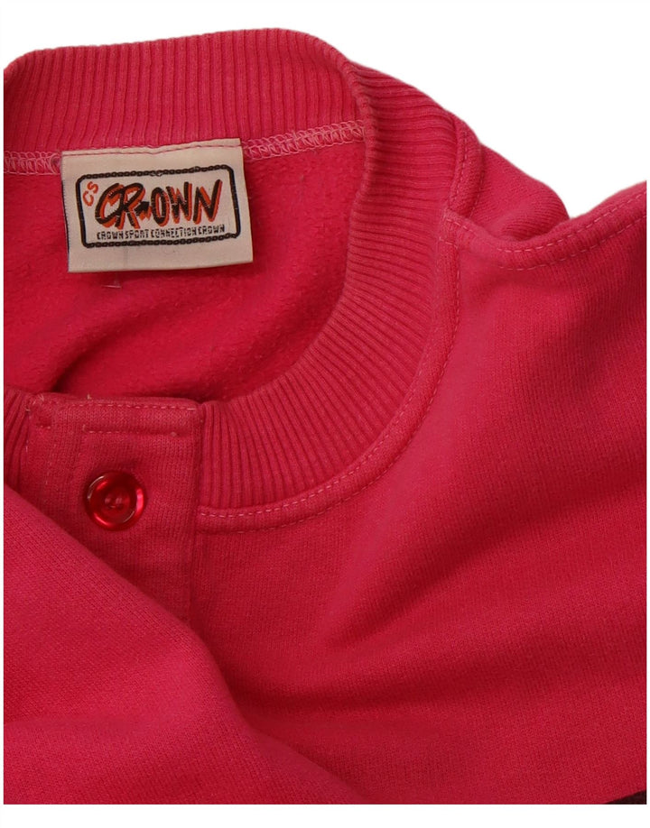 Ανδρικό φούτερ CROWN Jumper Μεσαίο Ροζ Βαμβακερό