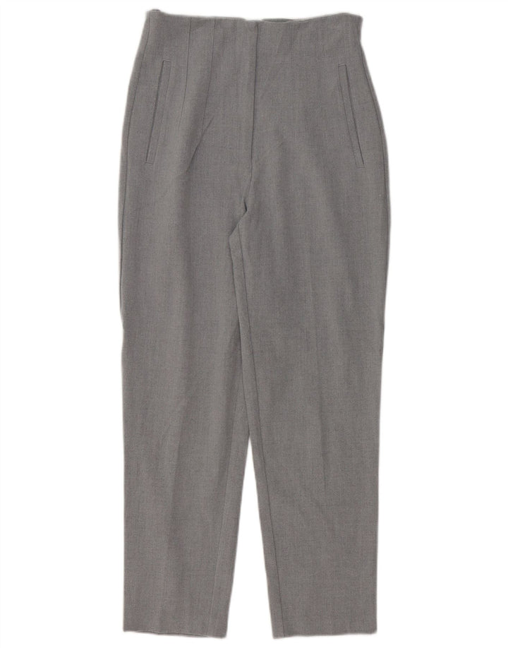 Zara Γυναικείο κωνικό παντελόνι Chino Small W26 L26 Grey Polyester