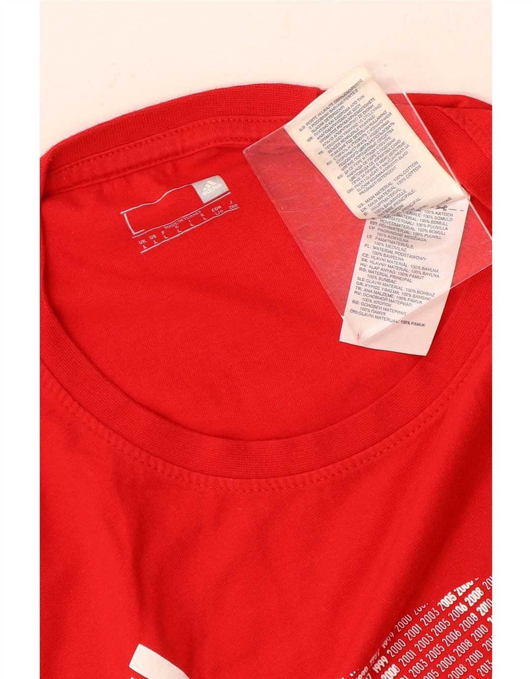 Ανδρικό γραφικό T-Shirt Adidas Top μεγάλο κόκκινο