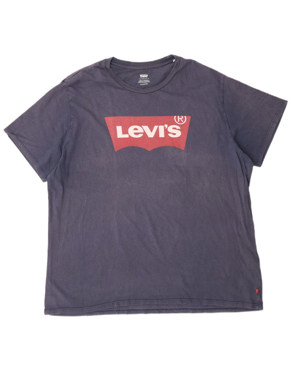 Ανδρικό γραφικό T-Shirt Levi's Top 3XL Navy Blue Cotton