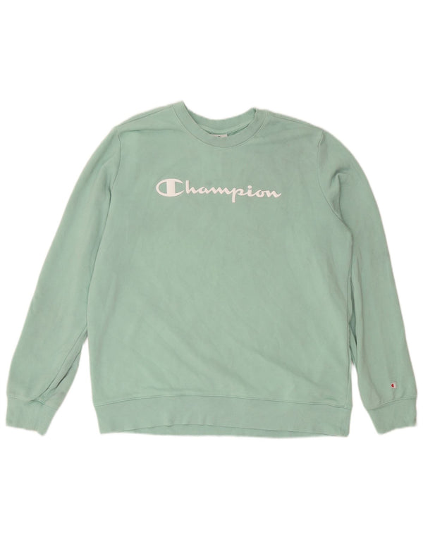 Champion Γυναικεία Γραφική Φούτερ Jumper UK 18 XL Turquoise Cotton