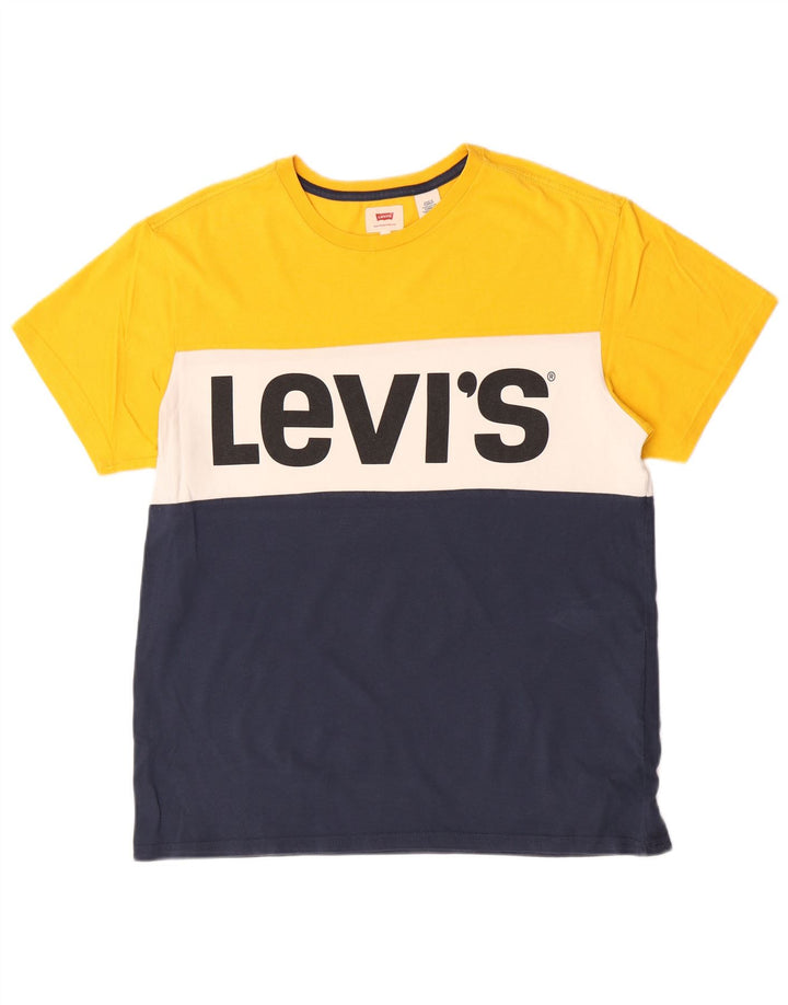 Ανδρικό γραφικό μπλουζάκι Levi's Top μεσαίο πολύχρωμο βαμβακερό μπλοκ