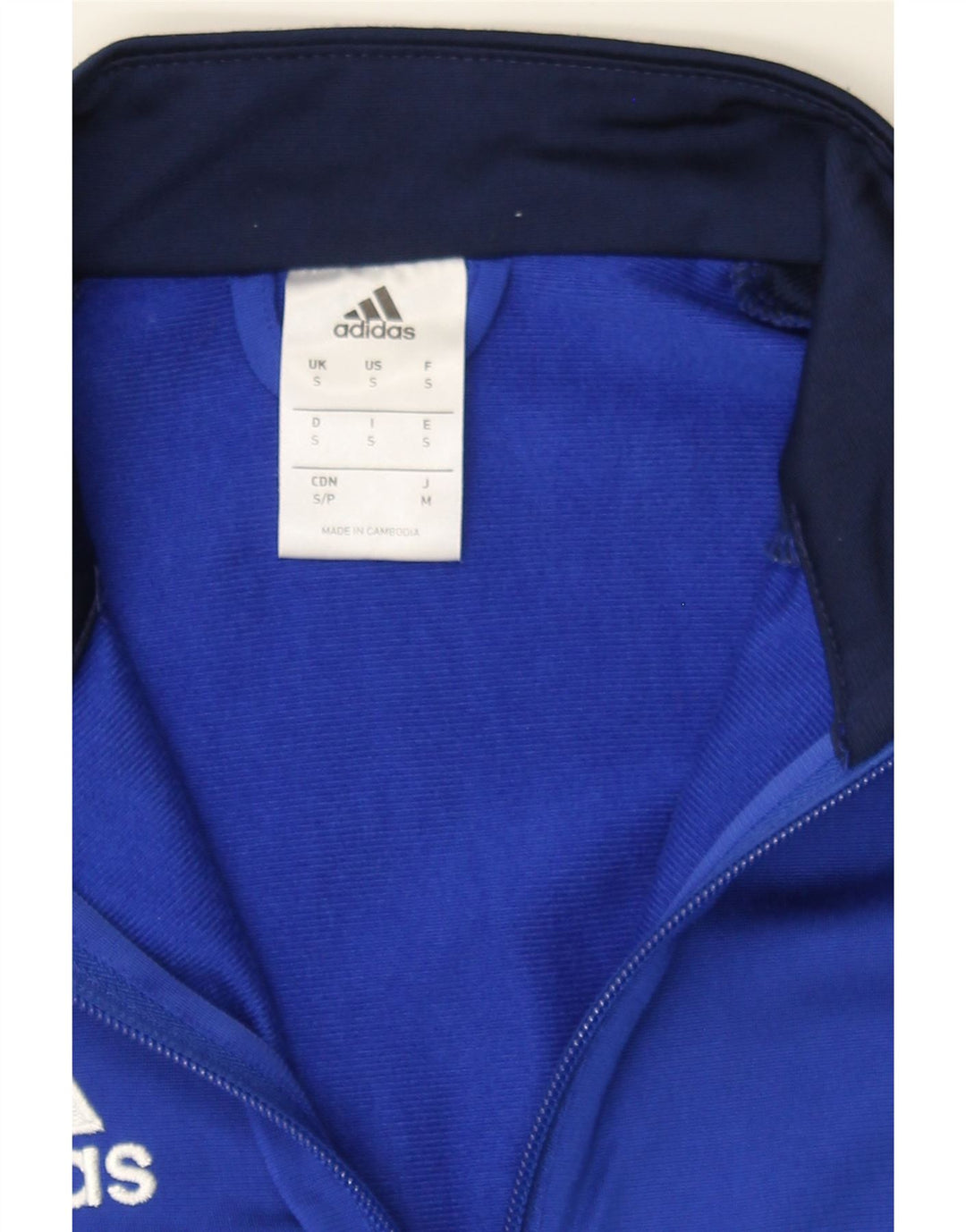 ADIDAS Mens Tracksuit Top Jacket Small Blue Colourblock Polyester Vintage Adidas and Second-Hand Adidas from Messina Hembry 