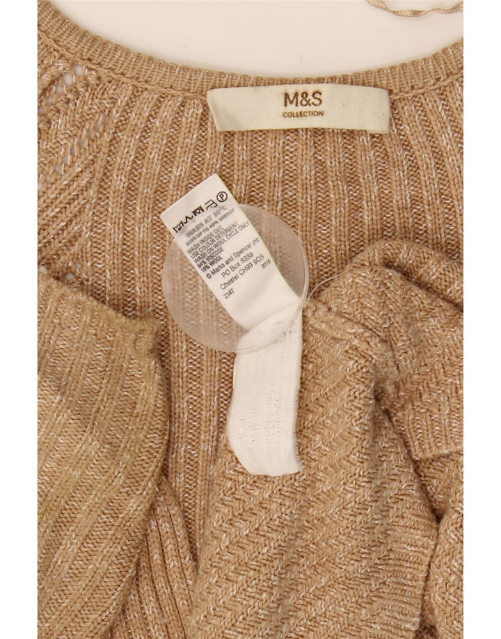 Marks & Spencer Γυναικεία ζακέτα υπερμεγέθη UK 10 Small Beige Flecked