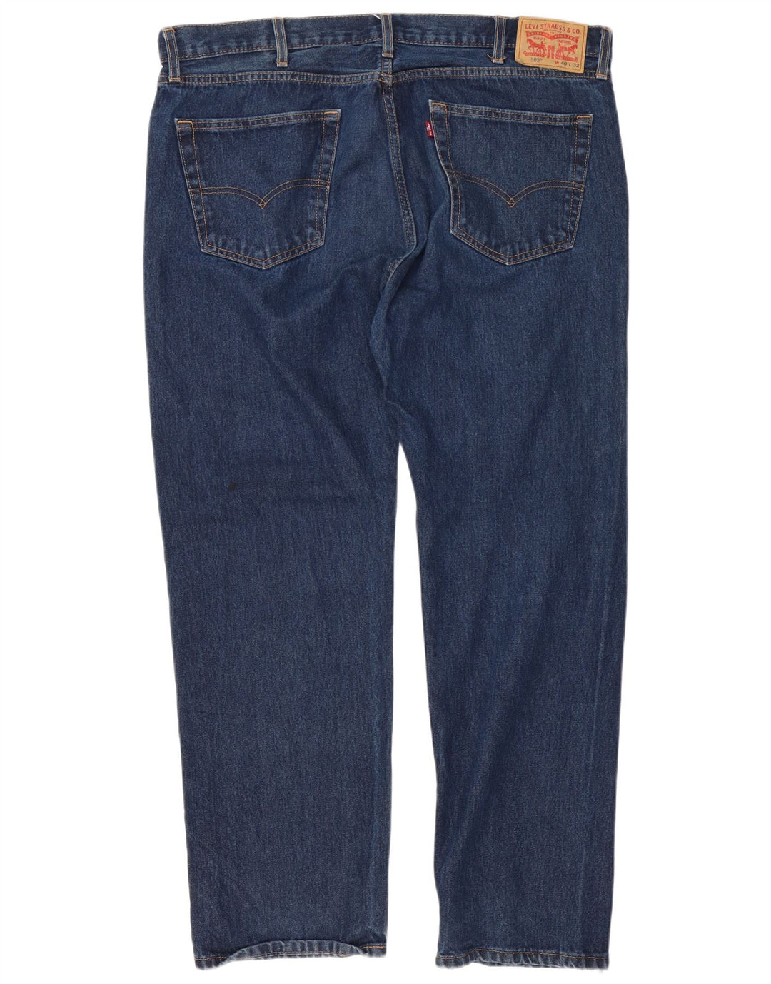 Levi's Mens 505 Straight Jeans W40 L30 Navy Blue Cotton