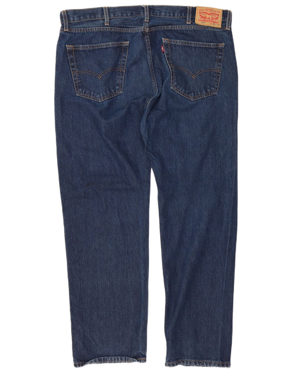 Levi's Mens 505 Straight Jeans W40 L30 Navy Blue Cotton