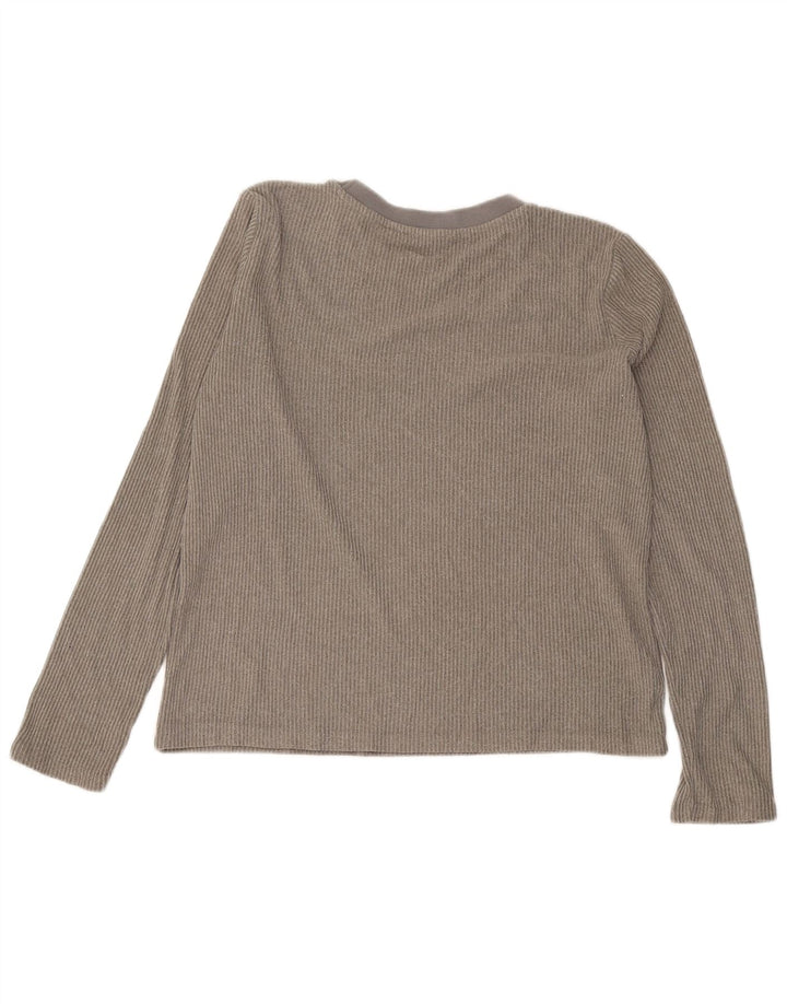 Zara γυναικείο τοπ μακρυμάνικο UK 14 Medium Grey