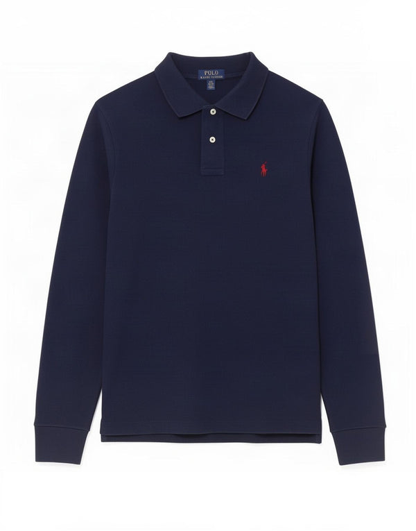 Polo Ralph Lauren Boys μακρυμάνικο μπλουζάκι πόλο 14-15 ετών Μεγάλο Navy Blue