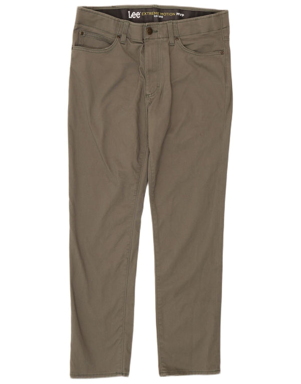 Lee Mens Extreme Motion Slim κωνικό casual παντελόνι W34 L30 Χακί βαμβακερό