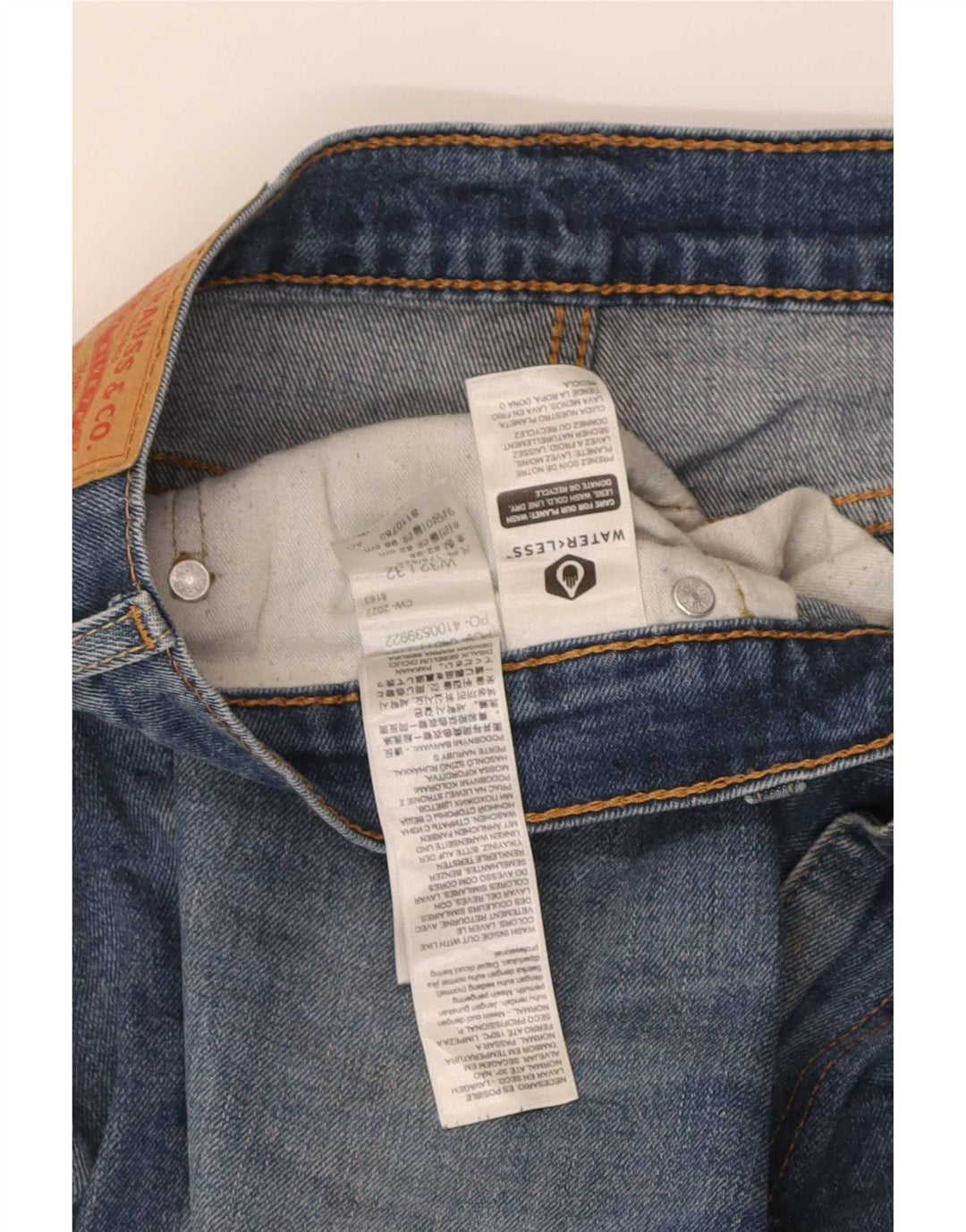 Levi's Mens 511 Slim Jeans W32 L32 Blue Cotton