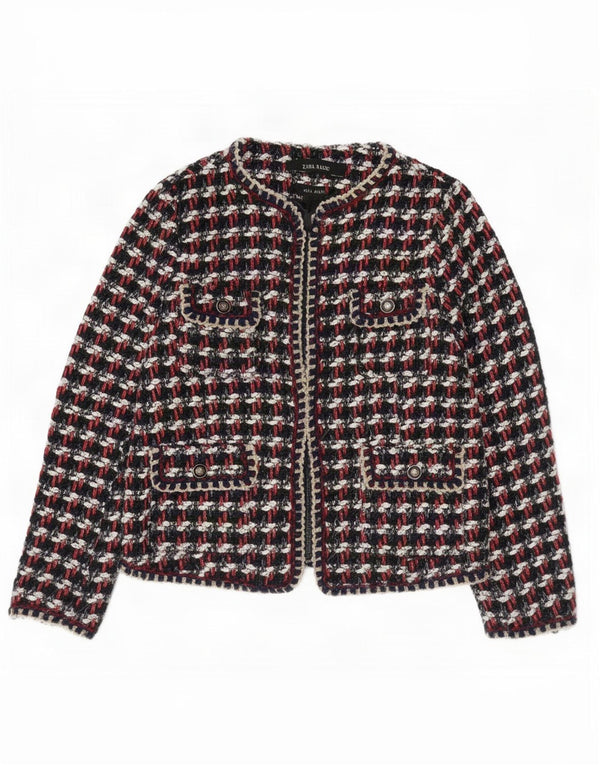 Zara Γυναικείο μπουφάν blazer κανονικής εφαρμογής UK 10 Μικρό πολύχρωμο τσεκ