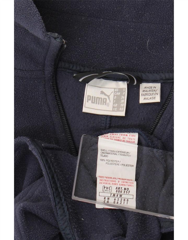 PUMA Γυναικείο Fleece Jacket UK 10 Small Navy Blue Polyester